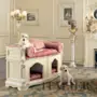 Luxury-upholstered-doghouse-hardwood-kennel-Bella-Vita-collection-Modenese-Gastone